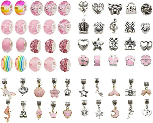 Kit Para Hacer Pulseras Diy Charm, 63 Piezas