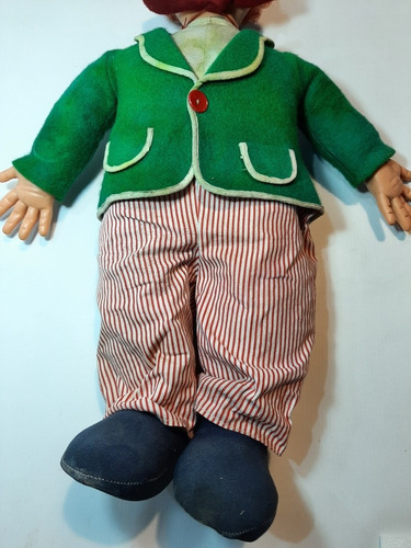 Imagen 5 de 6 de Antiguo Payaso De Goma Y Tela Ro 1844