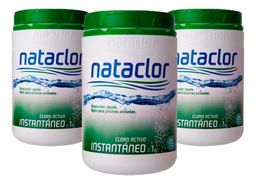  Cloro Granulado Disolucion Rapida Piletas 1 Kg Nataclor X3 