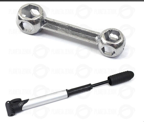 Imagen 4 de 6 de Kit Bicicleta Inflador Herramientas Parche Ciclismo Motoscba