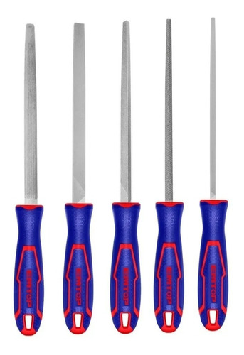 Set Juego 5 Limas Para Acero Profesional 8 Pulgadas 200mm