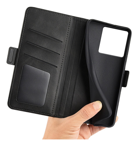 Capa De Couro Com Fivela Dupla Para Xiaomi 14t Pro/xiaomi Re