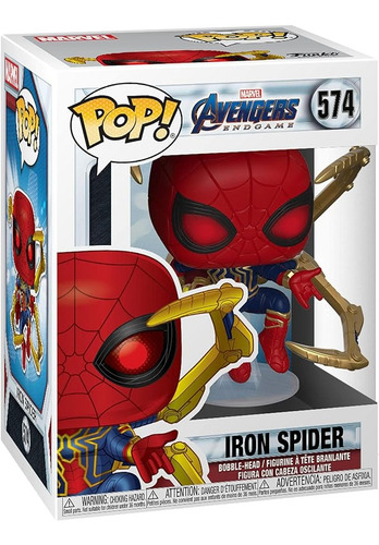 Funko Pop! Iron Spider Avenger 574 Brilla En La Oscuridad