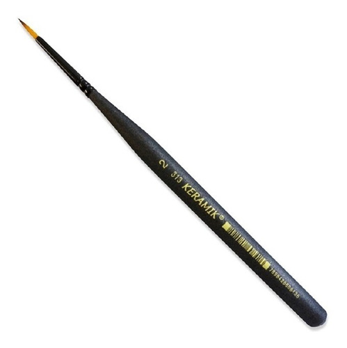 3 X Pincel Keramik Redondo Curto Mini Brush 313 - 3 Tamanhos