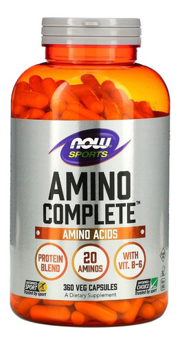 Now Foods Amino Complete Amino Acido 360 Vegcaps Sfn Sabor Sin sabor