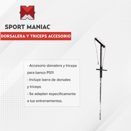 Imagen 2 de 7 de Dorsalera Y Triceps Accesorio Banco Entrenamiento Funcional