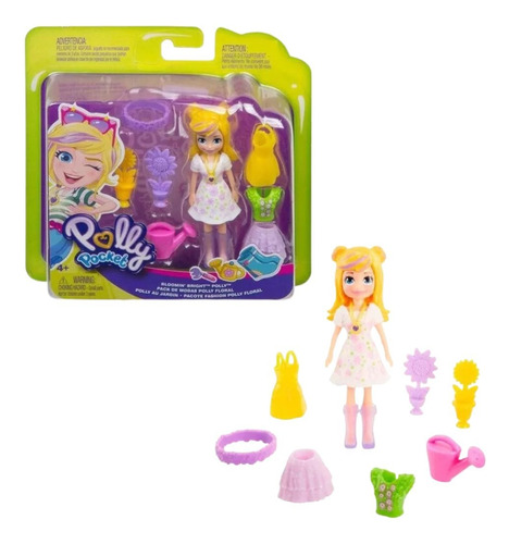 Set Polly Pocket: Pack Modas Jardin Floral Original Mattel