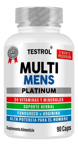 Multi Mens Platinum Vitaminas Para Hombre 24 Vitamin 90 Caps Sabor Sin sabor