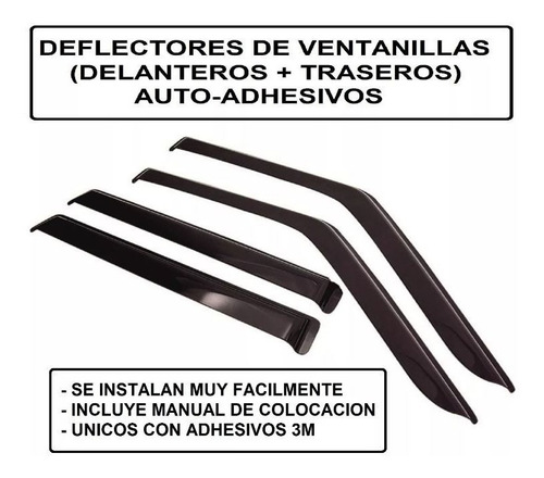 Imagen 3 de 5 de Deflector Ranger 2013 2019 Ventanilla Adhesivo Oriyinall X4 Unidades
