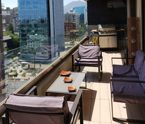 Amoblado 15mt2 Terraza 50mt2 Útiles - 2d+1b Metro Manquehue