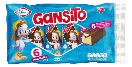 Ponque Gansito *6unid *222gr