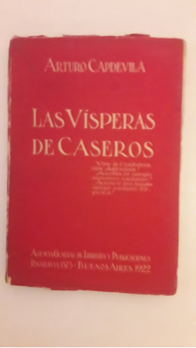 Las Vísperas De Caseros  1.a Edición 