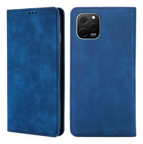 Funda Case Para Huawei Nova Y61 Flip Cover Azul Antishock