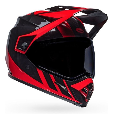 Capacete Bell Mx 9 Adventure Mips Dash Black Red White