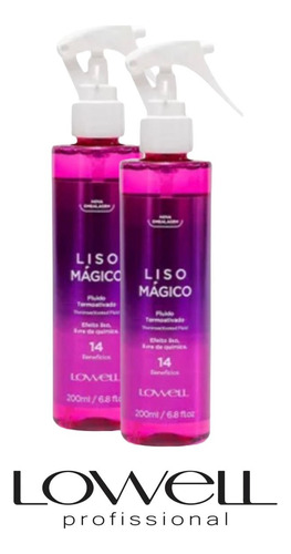 Kit 2 Lowell Keeping Liss Liso Magico 200ml Full