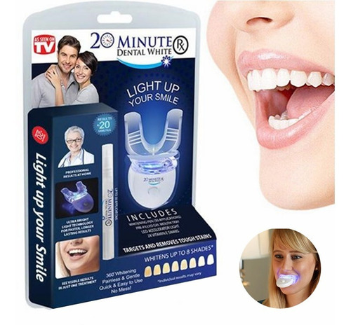 Kit De Blanqueamiento 20 Minutes Dental White Luz Led