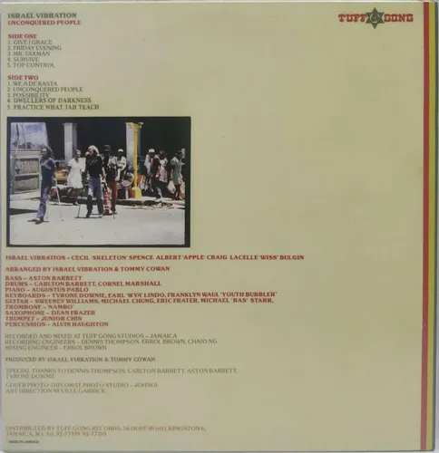Reggae Israel Vibration Unconquered People Lp Imp Jamaica 80
