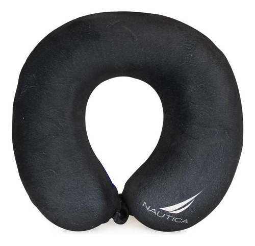 Almohada De Viaje Memory Foam Negro-azul Nautica