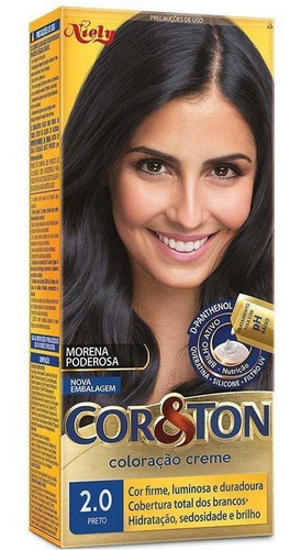 Coloração Cor&ton Creme Loreal 2.0 Preto