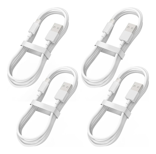   Mfi Certified   Charger 3ft 4pack Lightning Cable 3fo...