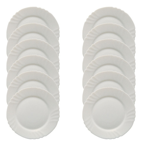 Conjunto De Pratos Para Bares E Restaurantes Ebro De 25,5cm Cor Branco