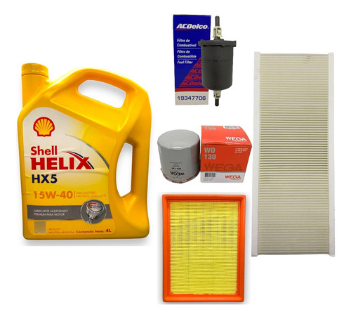 Kit Aceite Shell Hx5 Mineral + Filtros Corsa Agile Classic