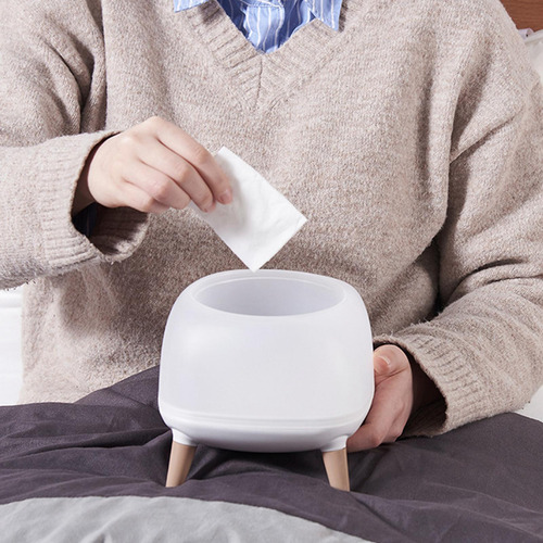 Cubo De Basura De Escritorio Con Tapa Mini Cubo De Basura