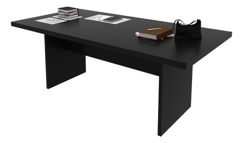 Mesa Escritório/reunião Multimóveis Vcr25027 Cor Preto