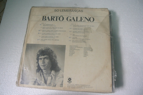 Lp Bartô Galeno - Só Lembranças - Ler Descrição (Usado)