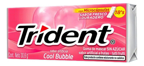 Chicles Trident Display X 12uds Presentación Trident Tutti Frutti