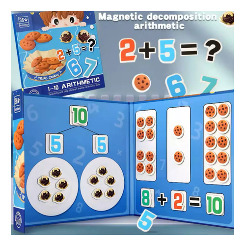 Libro Magnético Enseñanza Matemática Didáctico Galletas