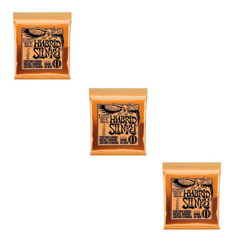 Kit De Cuerdas Para Guitarra Ernie Ball 009 Hybrid Slinky Con 3 Cuerdas