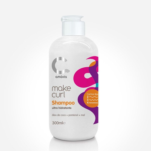 Make Curl Shampoo Ultra Hidratante Amavia 300ml