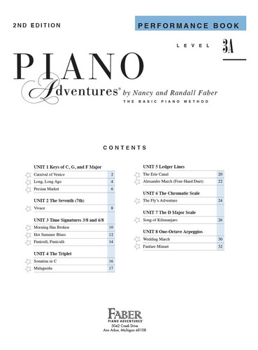 Piano Adventures, Performance Book Level 3a, The Basic Piano