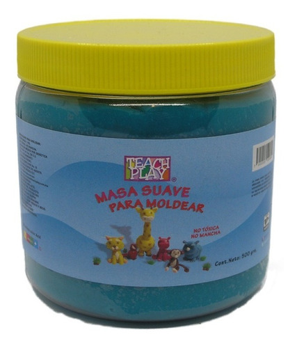 Masa Para Moldear Teach Play Color Azul 500 Gramos