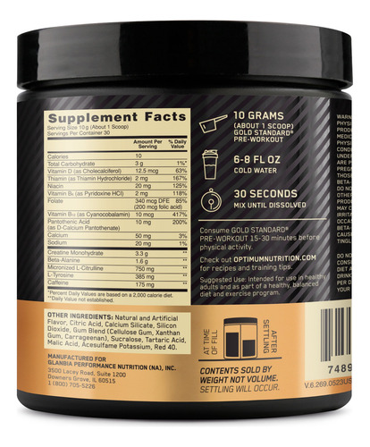 On Optimum Nutrition Kit X2 Pre Workout Pre Entreno 300g Sabor Frutal - Fruit Punch