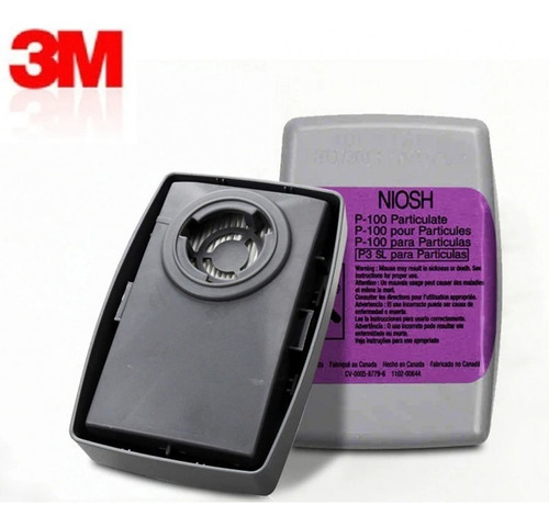 1 Par De Filtros 3m Original Cartucho 7093 Proteccion P100 