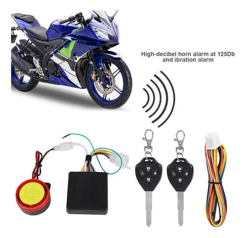 Sistema De Alarma Antirrobo Para Motocicleta Bicicleta 12v
