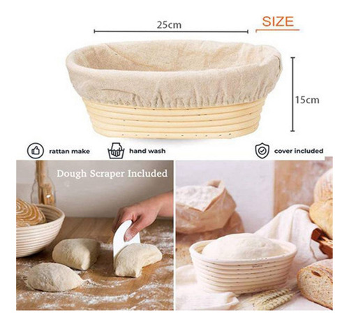 Banneton Proofing Cesta For 6 Piece With Extra Forro