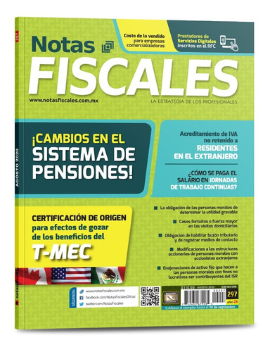 Revista Notas Fiscales 297 Agosto 2020 Formato Impreso