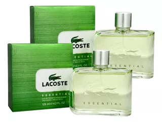 Paquete Lacoste Essential 125ml Caballero Original 2 Pzas