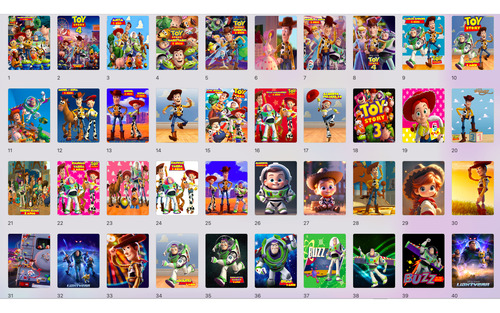 Toy Story 10 Centros De Mesa Lamparas Con Luz 38 Cm Premium