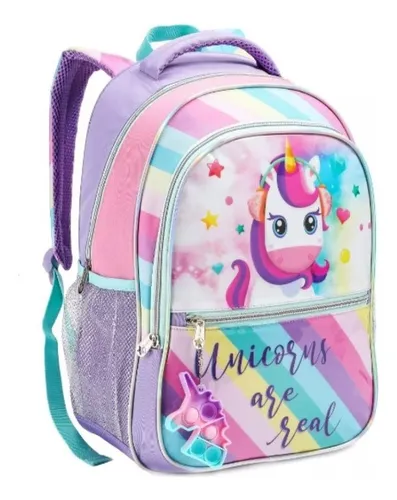 MOCHILA SACO ARCO IRIS ROSA - Amatriuska