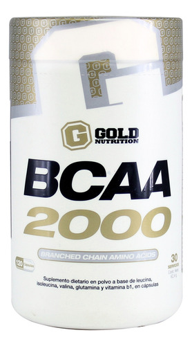 Bcaa 2000 (120 Tabs) - Gold Nutrition - Aminoácidos Sabor Unflavored