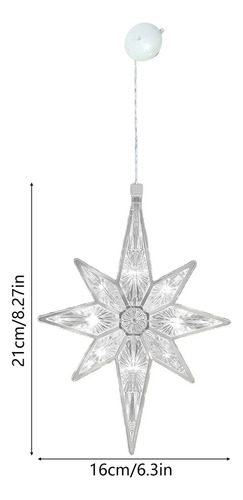. Lámpara Led Con Ventosa Navideña Con Forma De Estrella