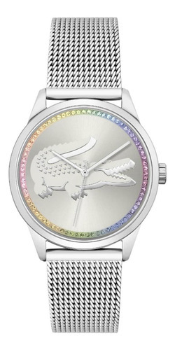 Reloj Lacoste Ladycroc 2001259 Acero Para Dama Liniers Color de la malla Plateado Color del bisel Plateado Color del fondo Gris