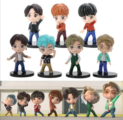 Set 7 Figuras Grupo Bts Kpop - Dynamite (nuevos) 