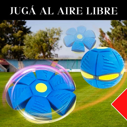 Pelota Juguete Frisbee Volador Hogar Niños Familia Diversion Azul Liso