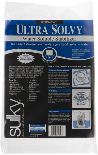 Sulky Ultra Solvy Soluble En Agua Estabilizador