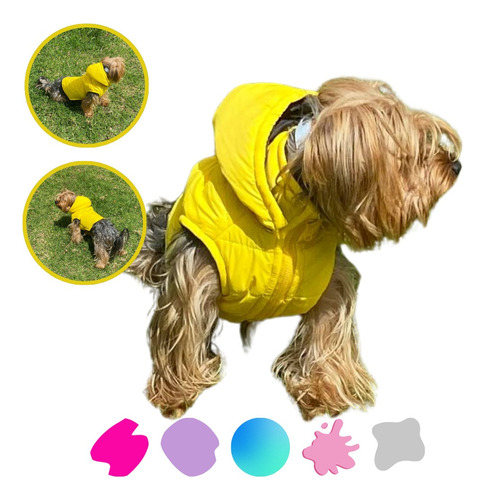 Chaleco Impermeable Reversible Para Perro Talla S